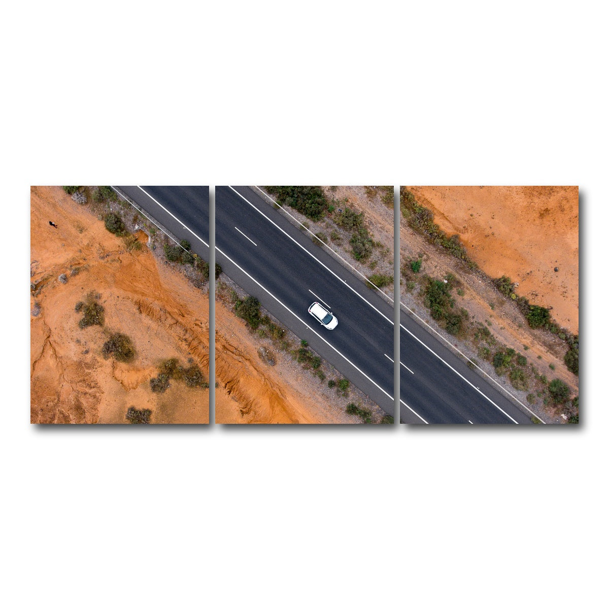 AUTO-MOCKUP WHITE | Lonely Drive | 3 Piece | Gallery Wrap Canvas | group=18x24
