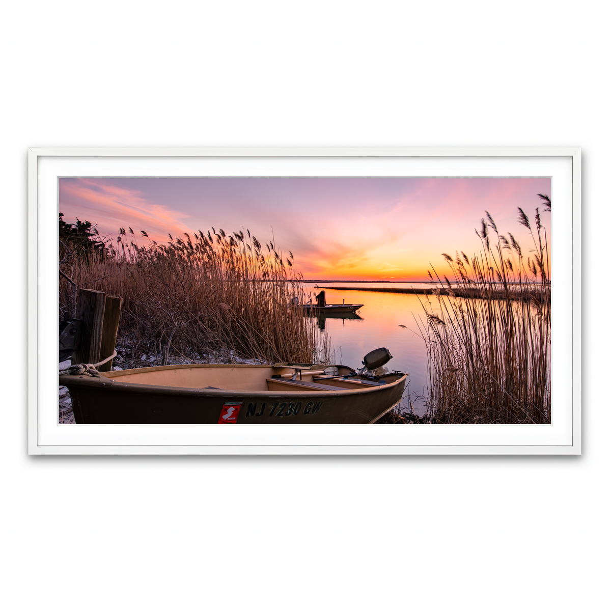 Framed Print 2x1 White