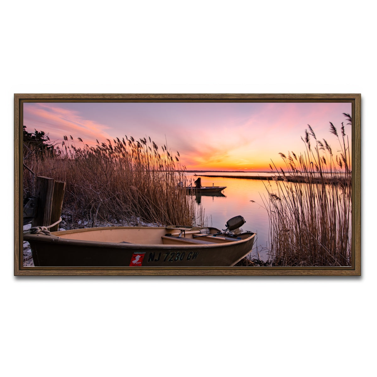AUTO-MOCKUP WHITE | Long Winter | 1 Piece | Walnut Framed Canvas | group=2x1