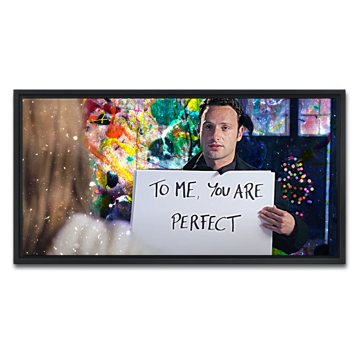 AUTO-MOCKUP WHITE | Love Actually | 1 Piece | Black Framed Canvas | group=2x1