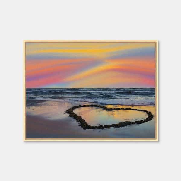 Love Beach Wall Art — Framed Canvas Format preview