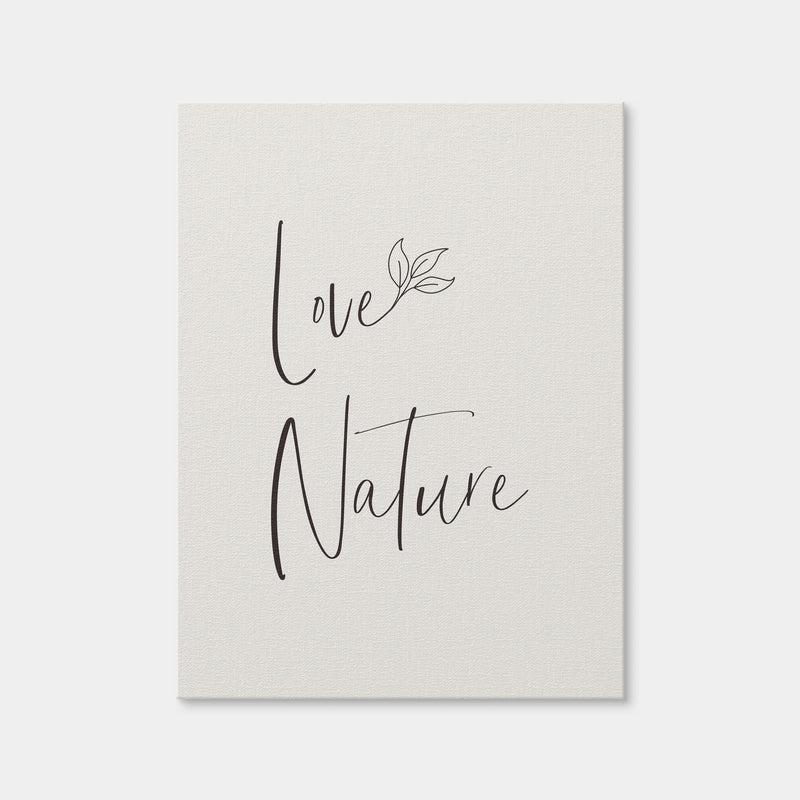 AUTO-MOCKUP WHITE | Love Nature - Minimalist | 1 Piece | Gallery Wrap Canvas | group=3x4