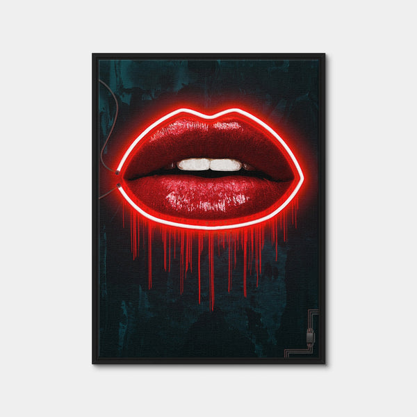 Lv Lips Wall Art — Framed Canvas Format preview