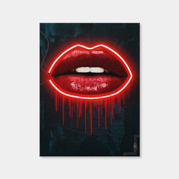 Lv Lips Wall Art — Canvas Wrap Format preview