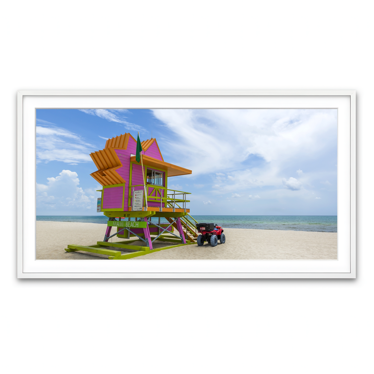 Framed Print 2x1 White