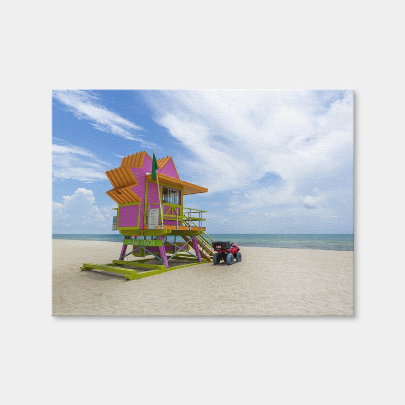 AUTO-MOCKUP WHITE | MIAMI BEACH Summer Feeling | 1 Piece | Gallery Wrap Canvas | group=4x3