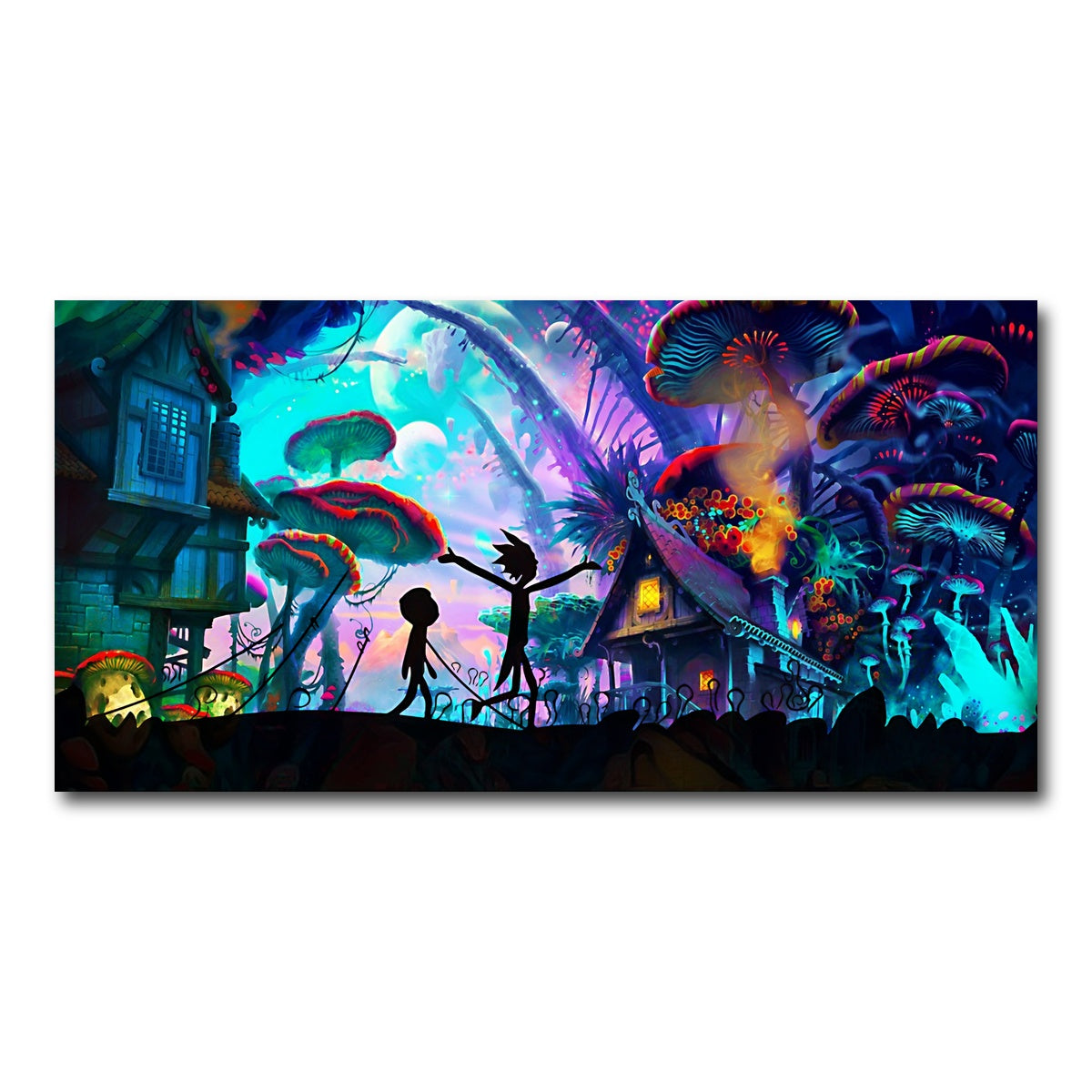 AUTO-MOCKUP WHITE | MUSHROOM WORLD RICK AND MORTY | 1 Piece | Gallery Wrapped | group=2x1