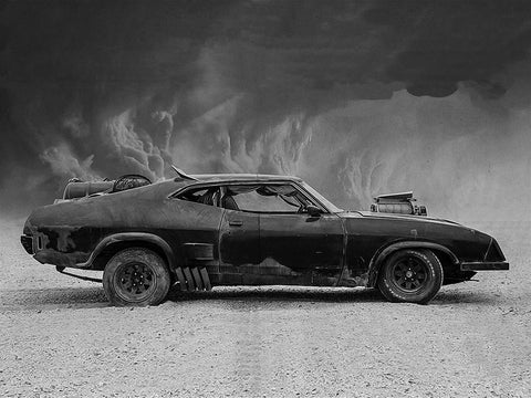 Mad Max Interceptor Grayscale Wall Art