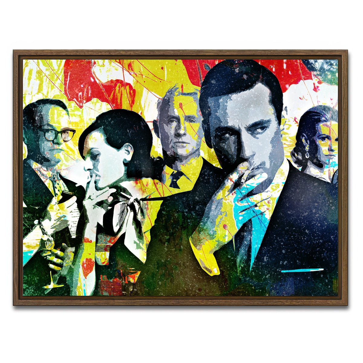 AUTO-MOCKUP WHITE | Mad Men | 1 Piece | Walnut Framed Canvas | group=4x3