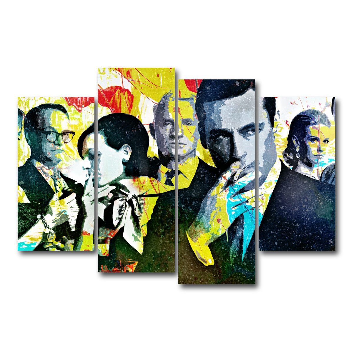 AUTO-MOCKUP WHITE | Mad Men | 4 Piece | Gallery Wrap Canvas | group=4_short