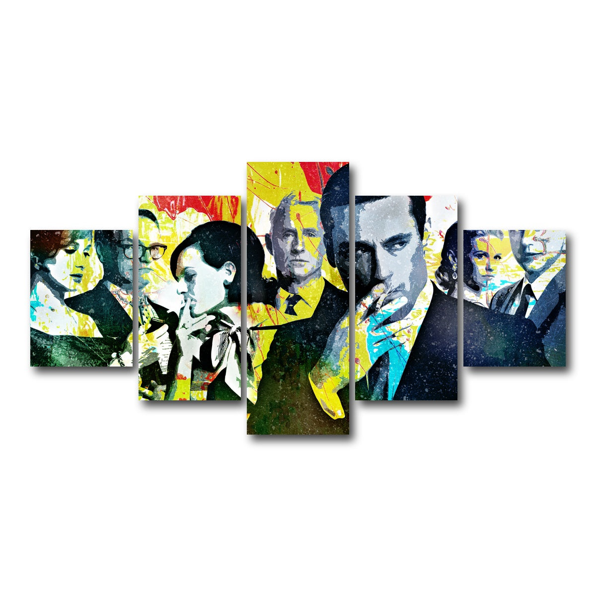 AUTO-MOCKUP WHITE | Mad Men | 5 Piece | Gallery Wrap Canvas | group=5_short