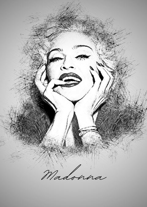 Madonna Sketch Wall Art