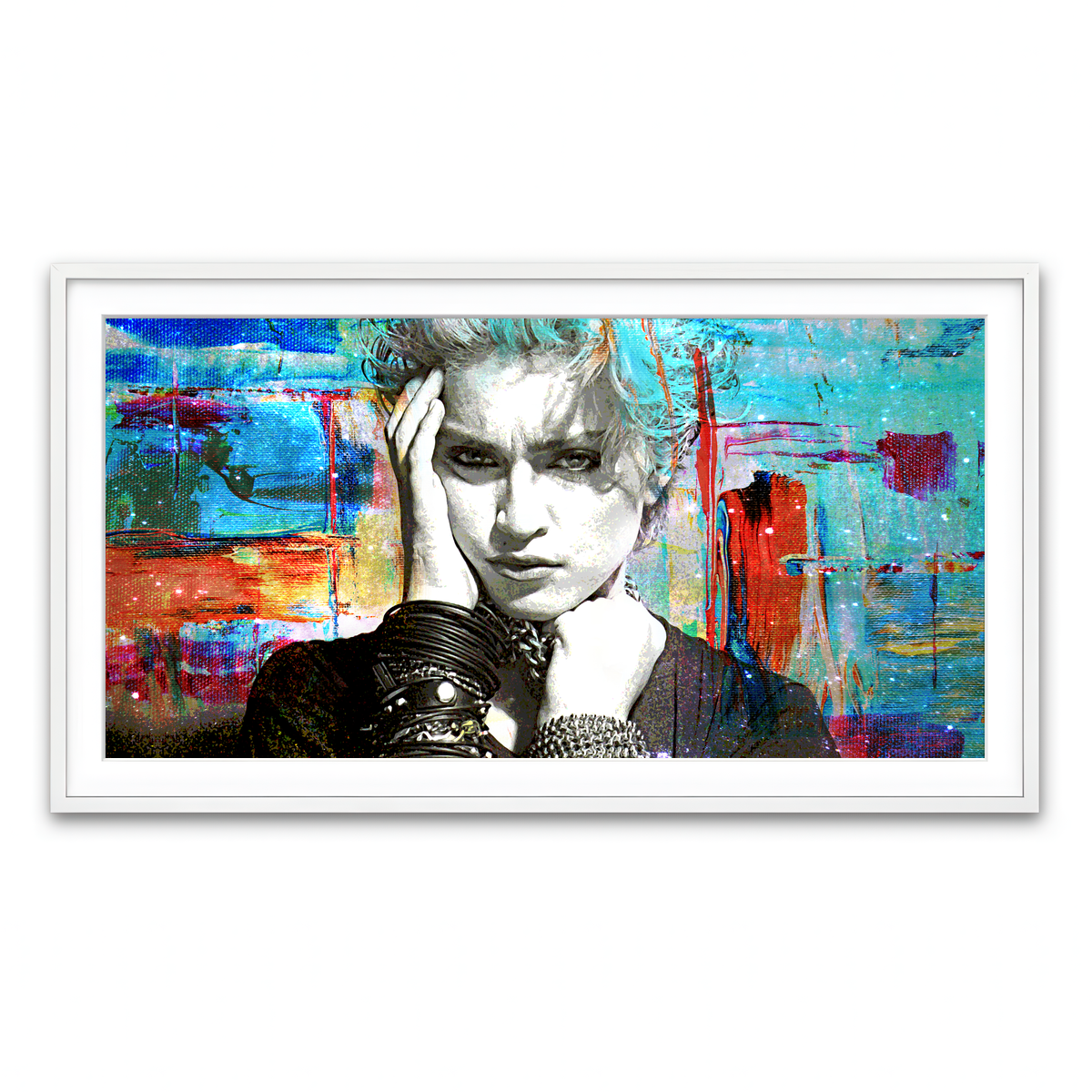 Framed Print 2x1 White