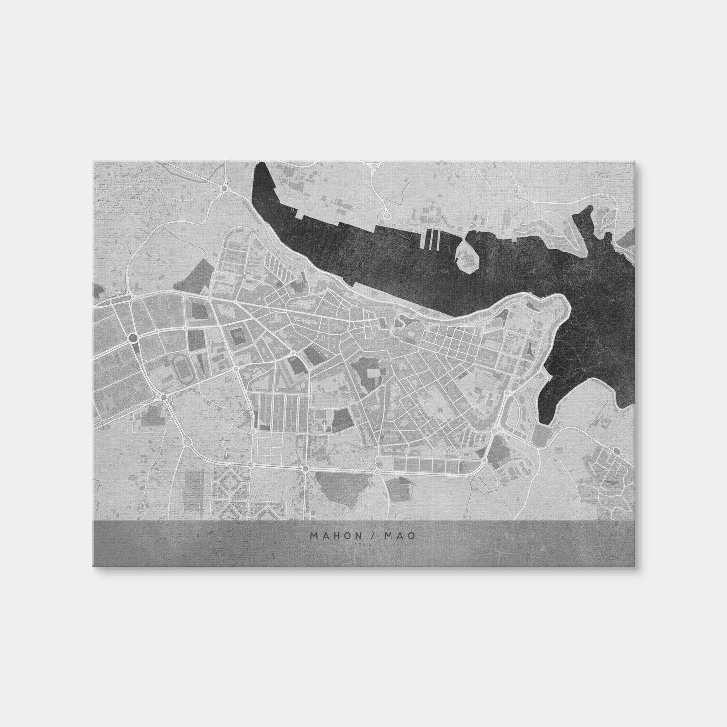 AUTO-MOCKUP WHITE | Mahon Map 2 | 1 Piece | Gallery Wrap Canvas | group=4x3