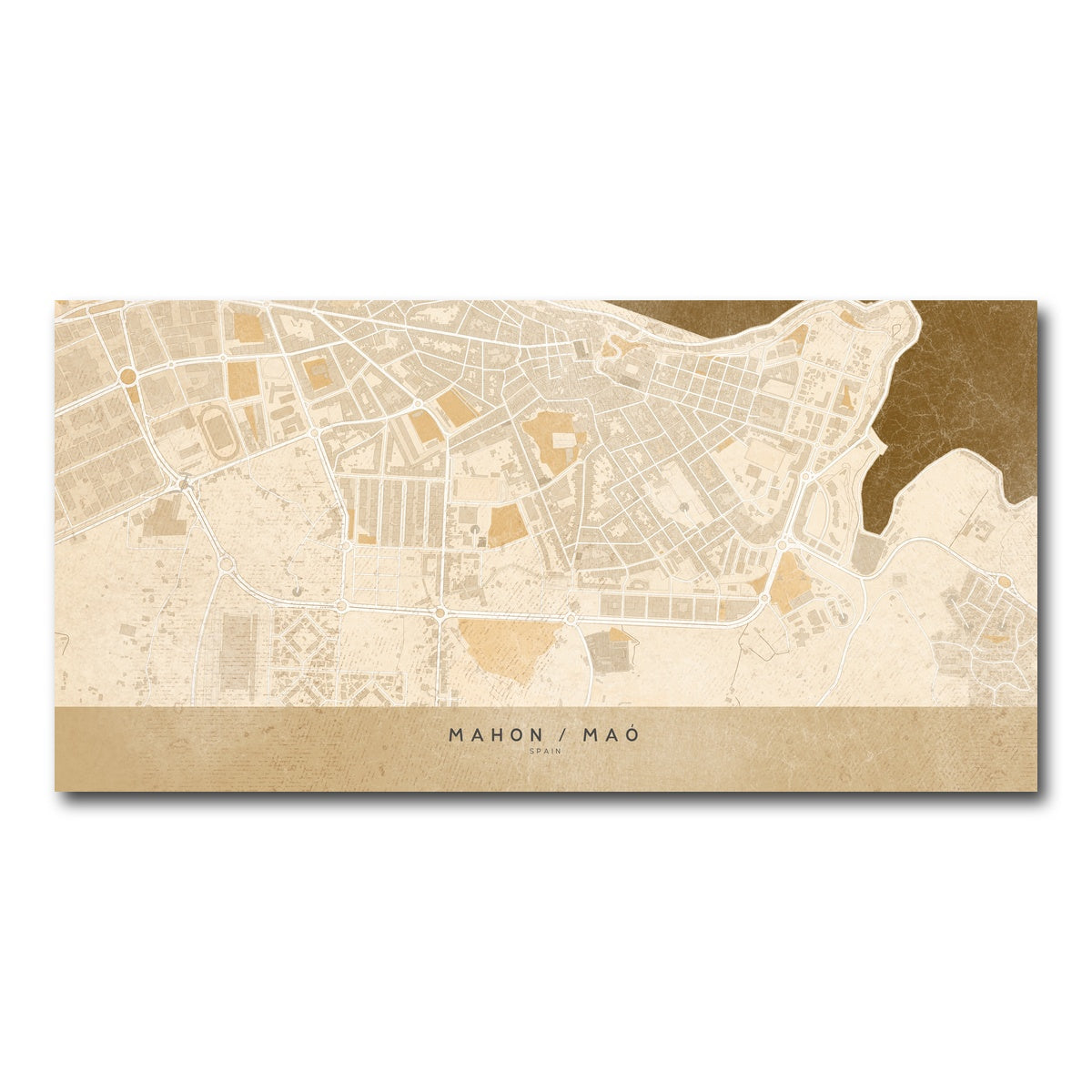 AUTO-MOCKUP WHITE | Mahon Map | 1 Piece | Gallery Wrap Canvas | group=2x1