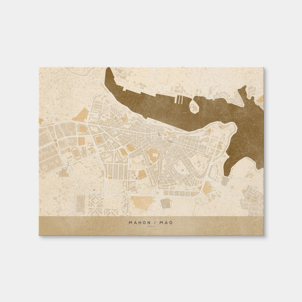 Mahon Map Wall Art — Canvas Wrap Format preview