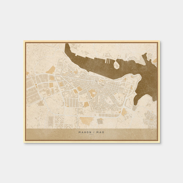 Mahon Map Wall Art — Framed Canvas Format preview