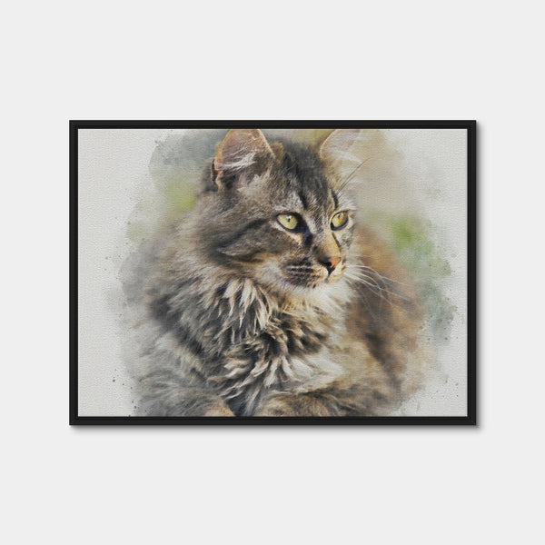 Maine Coon Cat Wall Art — Framed Canvas Format preview