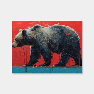 AUTO-MOCKUP WHITE | Majestic Grizzly Bear Painting | 1 Piece | Gallery Wrap Canvas | group=4x3
