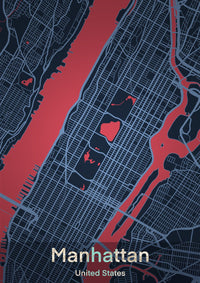 Manhattan Map Wall Art