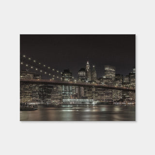 AUTO-MOCKUP WHITE | Manhattan Skyline & Brooklyn Bridge Panorama | 1 Piece | Gallery Wrap Canvas | group=4x3