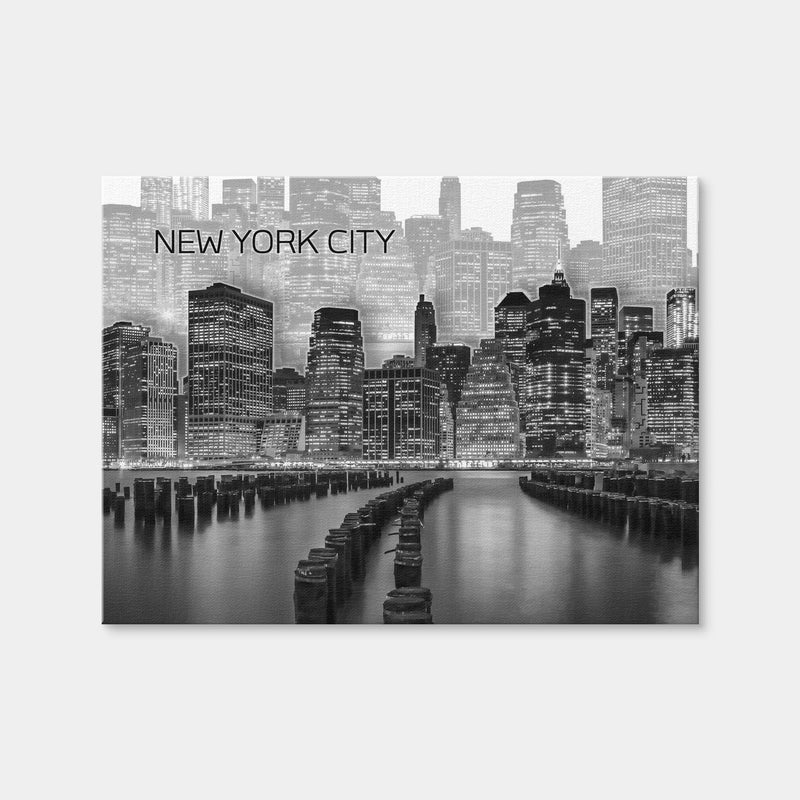 AUTO-MOCKUP WHITE | Manhattan Skyline Graphic Art | 1 Piece | Gallery Wrap | group=4x3