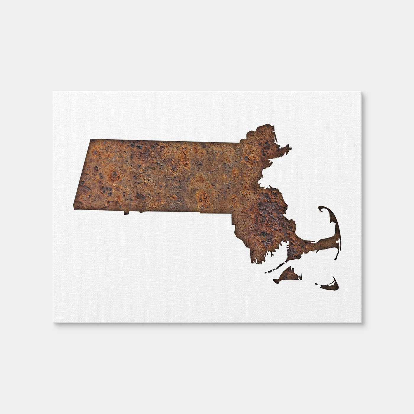 AUTO-MOCKUP WHITE | Map of Massachusetts | 1 Piece | Gallery Wrap Canvas | group=4x3