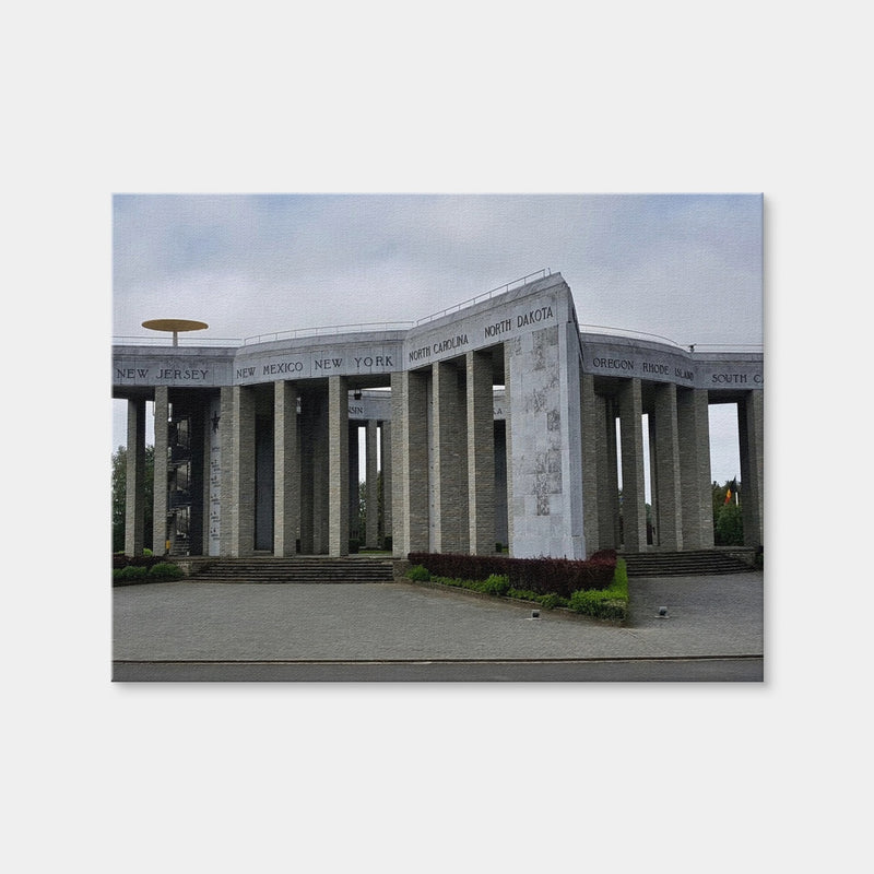 AUTO-MOCKUP WHITE | Mardasson Memorial - Battle of the Bulge | 1 Piece | Gallery Wrap Canvas | group=4x3