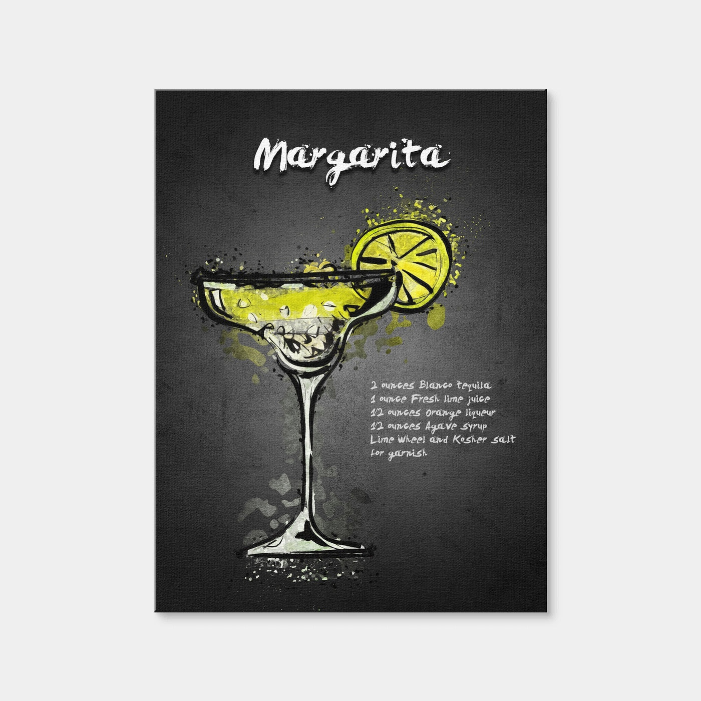 AUTO-MOCKUP WHITE | Margarita Recipe | 1 Piece | Gallery Wrap Canvas | group=3x4