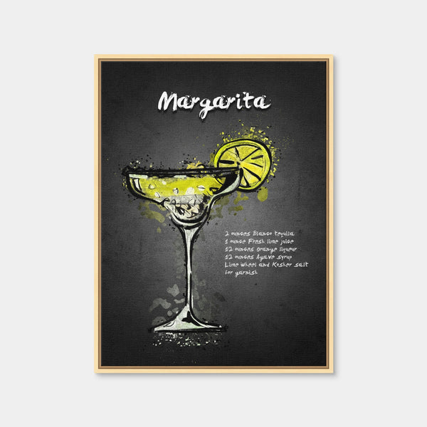 Margarita Recipe Wall Art — Framed Canvas Format preview