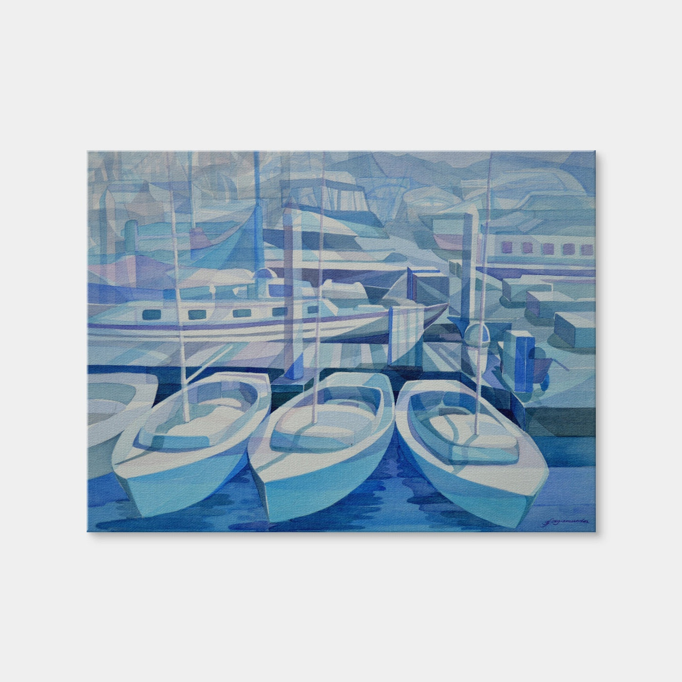 AUTO-MOCKUP WHITE | Marina In Blue | 1 Piece | Gallery Wrap Canvas | group=4x3