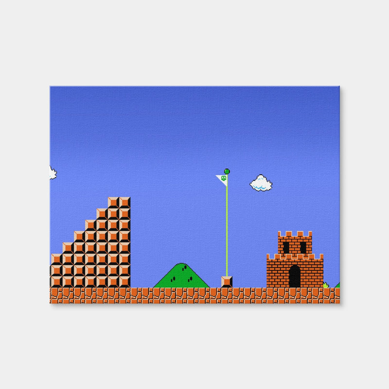 AUTO-MOCKUP WHITE | Mario Bros Finish Line | 1 Piece | Gallery Wrap Canvas | group=4x3