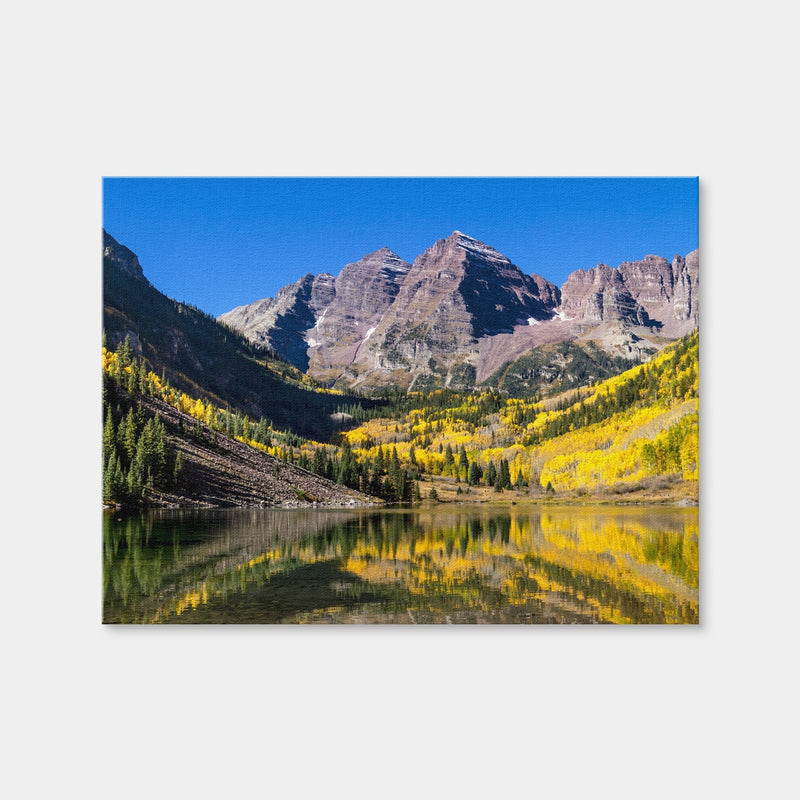 AUTO-MOCKUP WHITE | Maroon Bells Autumn | 1 Piece | Gallery Wrap Canvas | group=4x3
