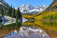 Maroon Bells Snow Coated Wall Art