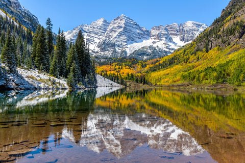 Maroon Bells Snow Coated Wall Art