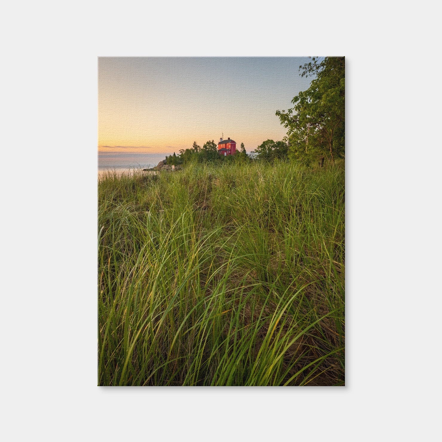 AUTO-MOCKUP WHITE | Marquette Harbor Lighthouse Morning | 1 Piece | Gallery Wrap Canvas | group=3x4