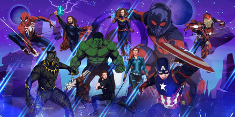 Marvel Character Collage Wall Art