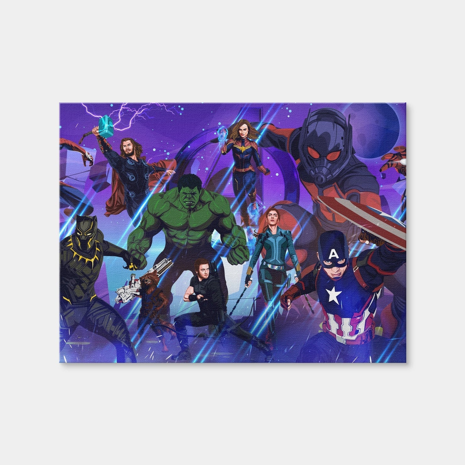 AUTO-MOCKUP WHITE | Marvel Character Collage | 1 Piece | Gallery Wrap Canvas | group=4x3