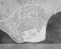 Maspalomas Map 2 Wall Art