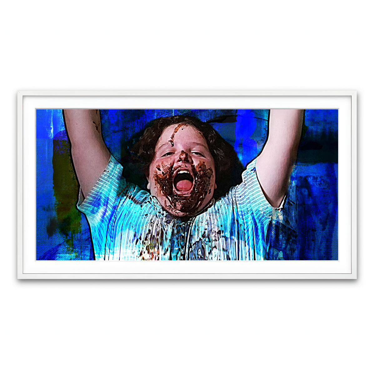 Framed Print 2x1 White