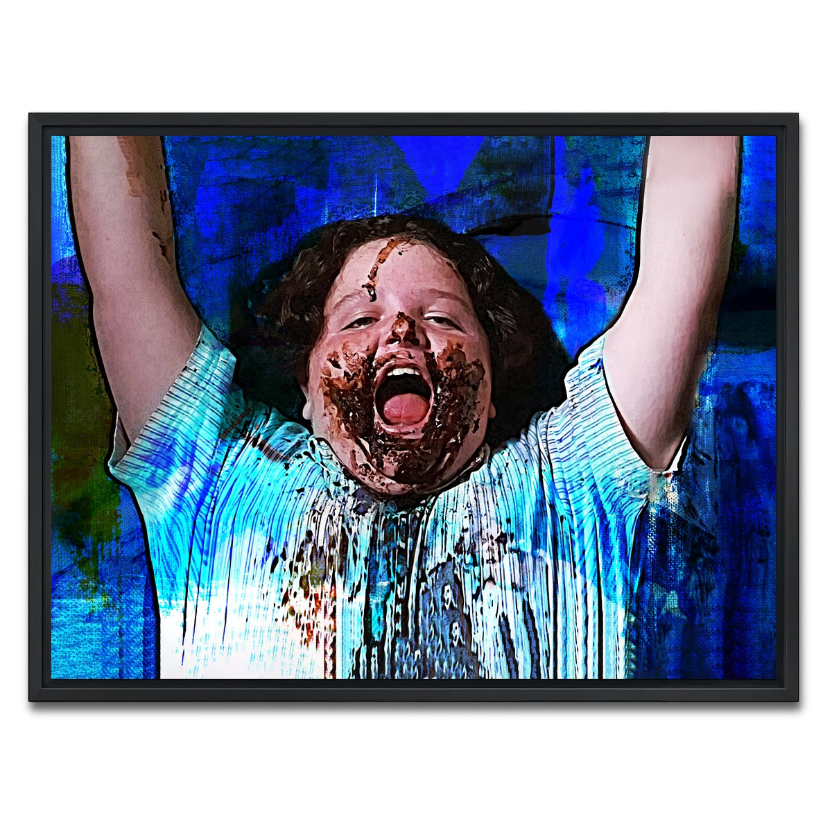 AUTO-MOCKUP WHITE | Matilda Cake Scene | 1 Piece | Black Framed Canvas | group=4x3