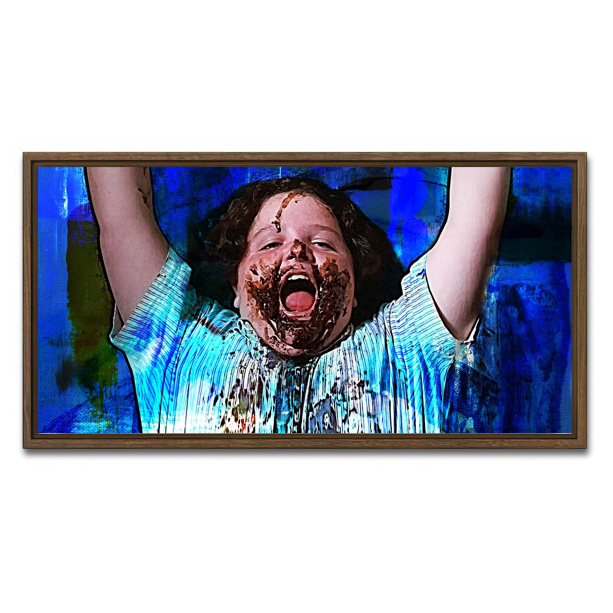 AUTO-MOCKUP WHITE | Matilda Cake Scene | 1 Piece | Walnut Framed Canvas | group=2x1