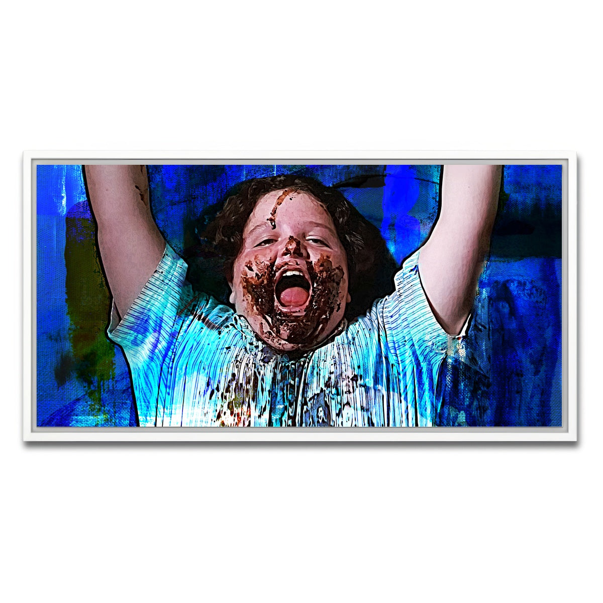 AUTO-MOCKUP WHITE | Matilda Cake Scene | 1 Piece | White Framed Canvas | group=2x1