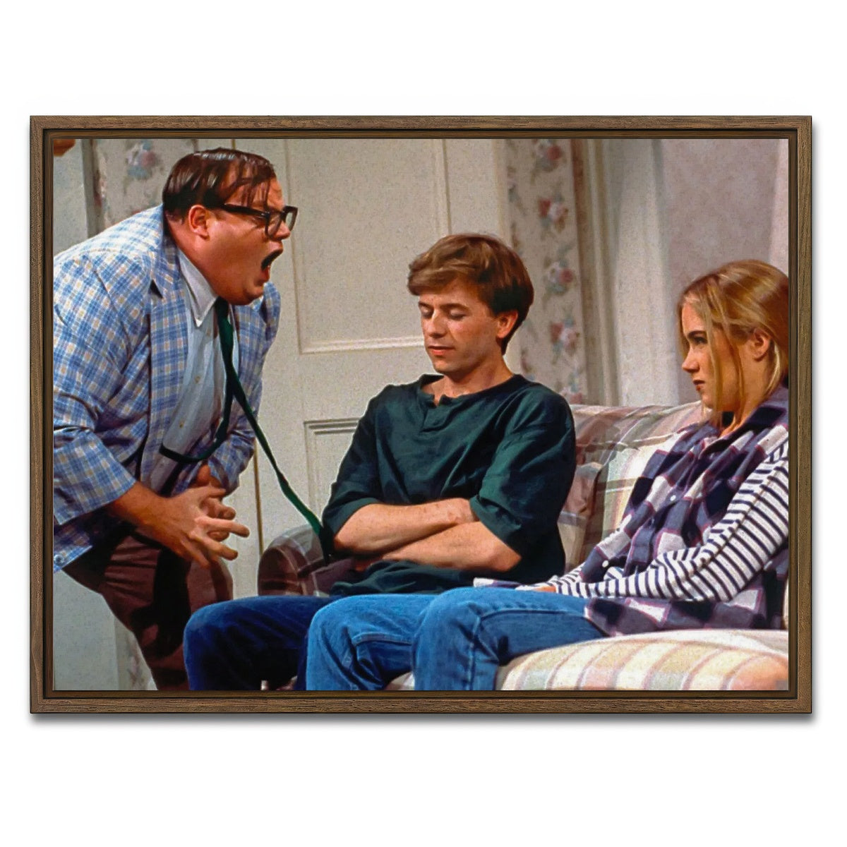 AUTO-MOCKUP WHITE | Matt Foley - Full Color | 1 Piece | Walnut Framed Canvas | group=4x3