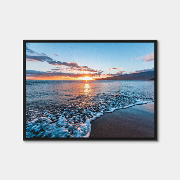 Maui Beach Sunset Wall Art — Framed Canvas Format preview