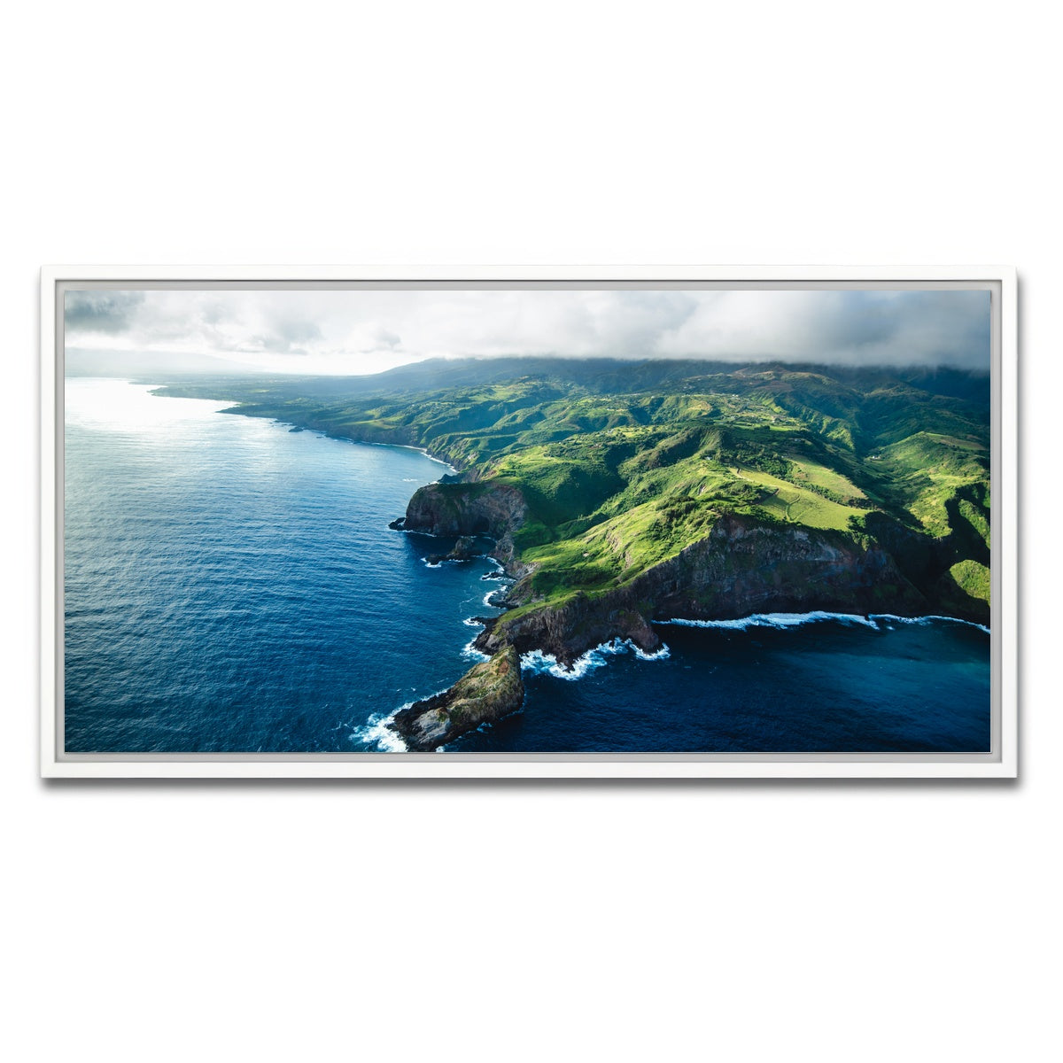 AUTO-MOCKUP WHITE | Maui Coast | 1 Piece | White Framed Canvas | group=2x1