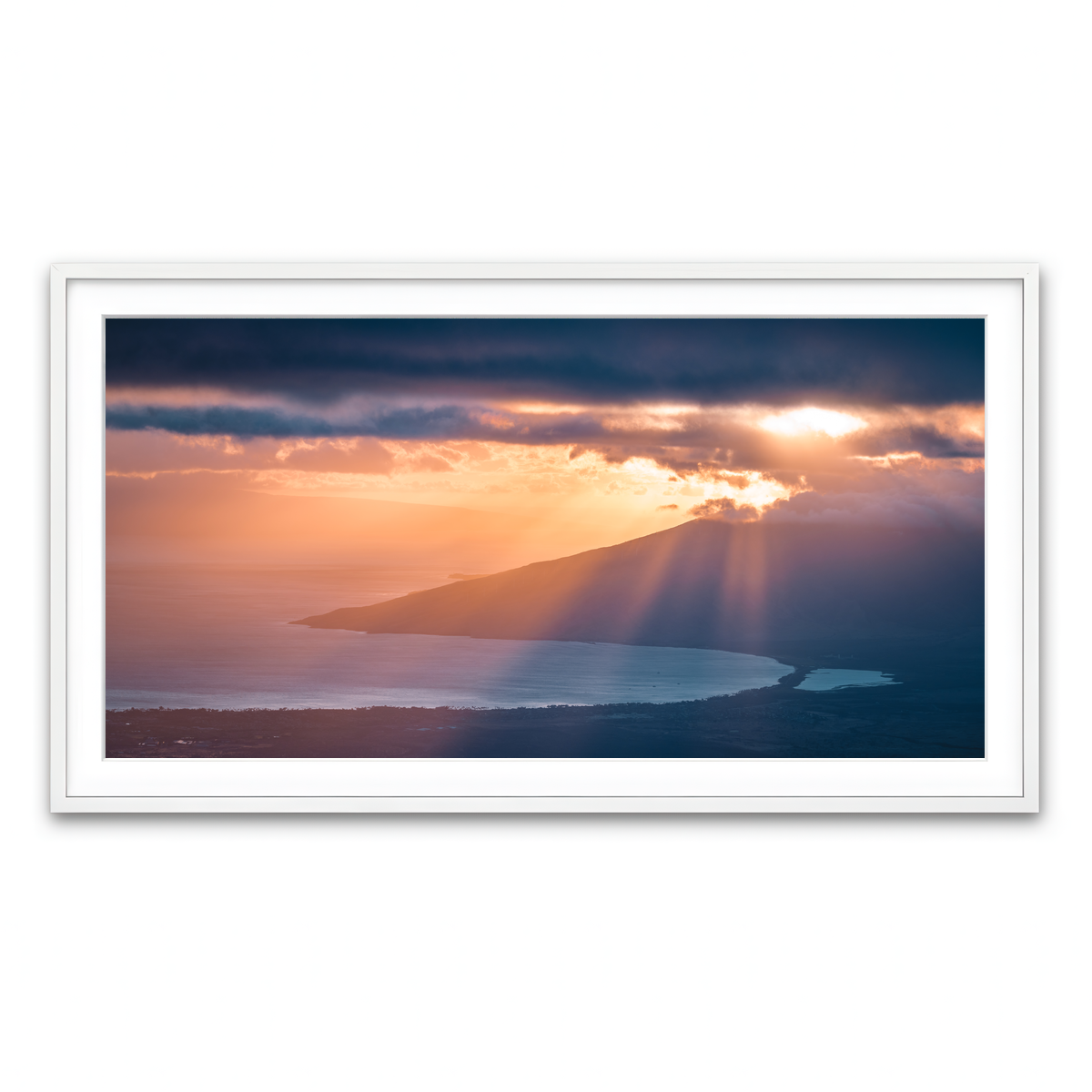 Framed Print 2x1 White