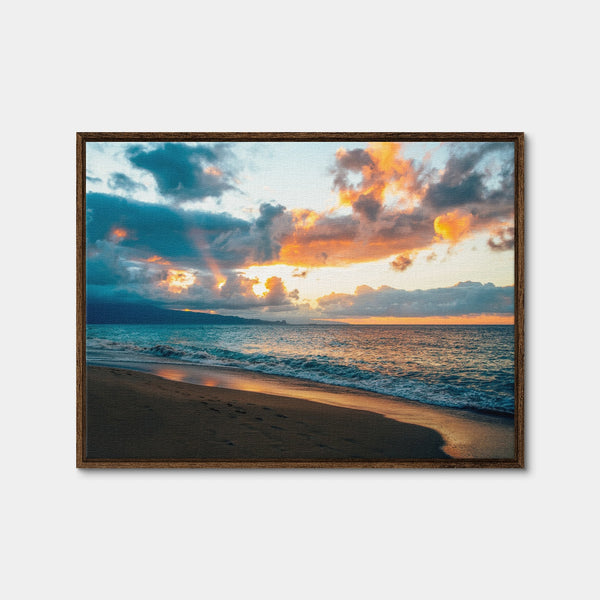 Maui Sunset Wall Art — Framed Canvas Format preview
