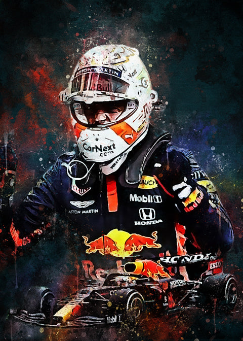 Max Verstappen Painting Wall Art