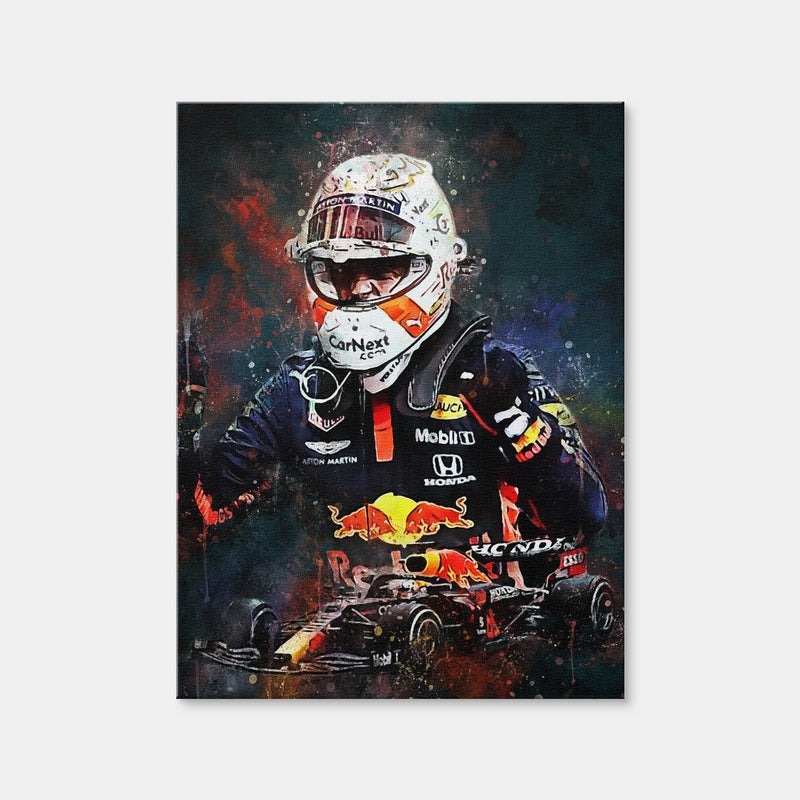 AUTO-MOCKUP WHITE | Max Verstappen Painting | 1 Piece | Gallery Wrap Canvas | group=3x4